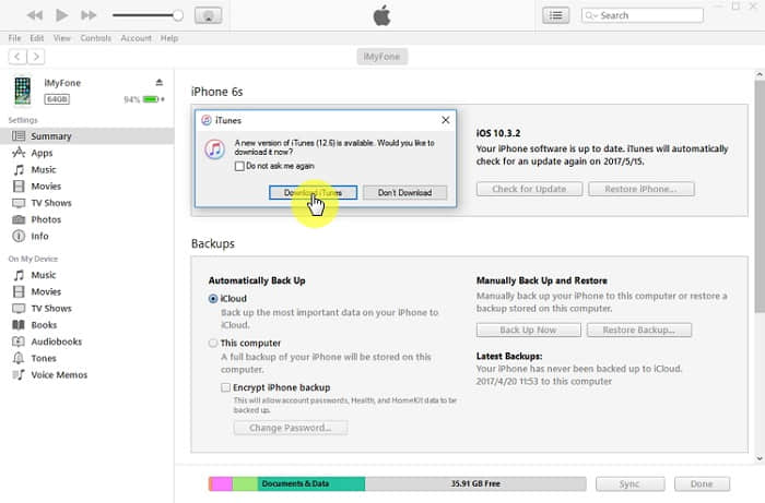 update itunes to latest version