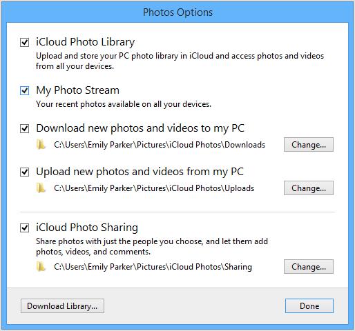 downloading from icloud onto windows 10