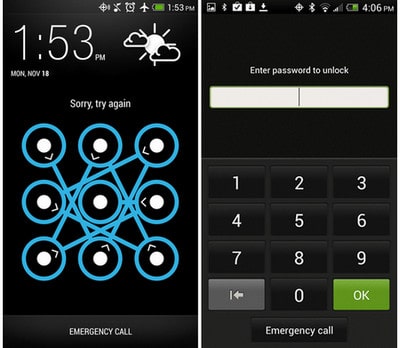 unlock pattern on android
