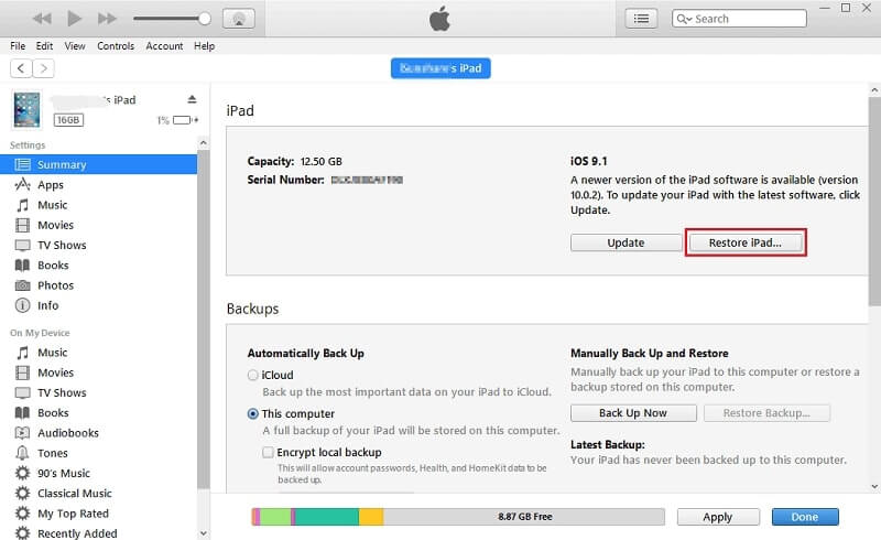 how to reset ipad without password icloud