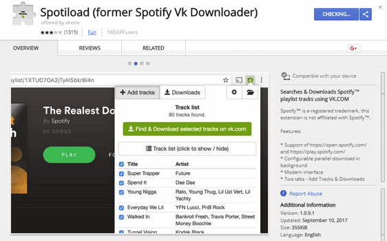 difference between web spotify and downloading on pc