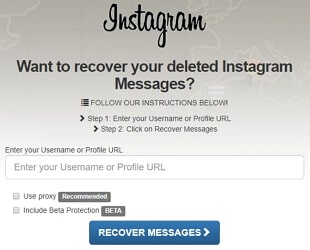 instagram message recovery online site