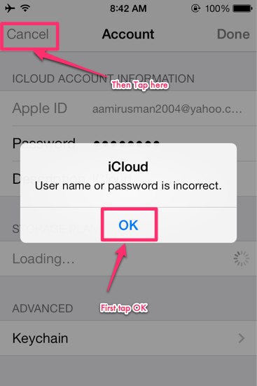 unable to turn off find my iphone icloud