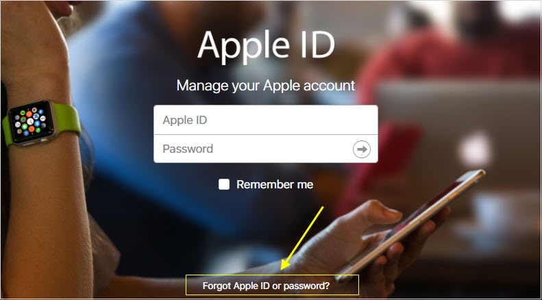 reset forgotten apple id or password icloud