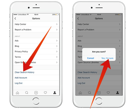 clear instagram search history on settings - how do i erase or wipe instagram search history on iphone
