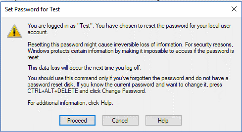 click proceed to set password