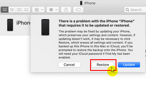 restore iphone recovery mode