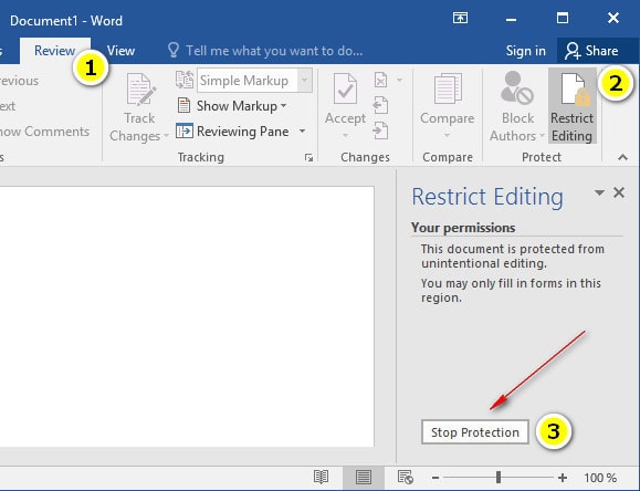 word how to edit a protected document