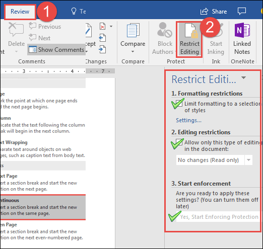 how edit protected word document